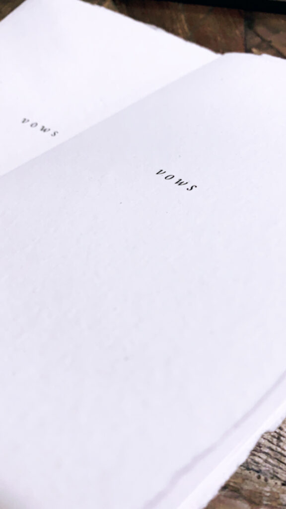 Catalina-and-Charles-Wilkinson-Wedding-DIY-Wedding-Vows-Cotton-Rag-Paper-New-Zealand-